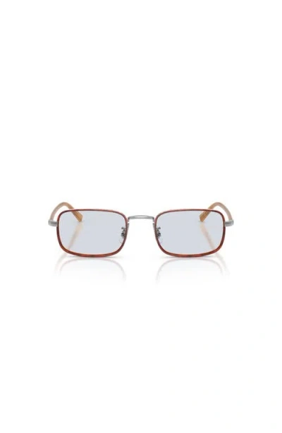 Oliver Peoples 49mm Rectangle Optical Glasses In Brown