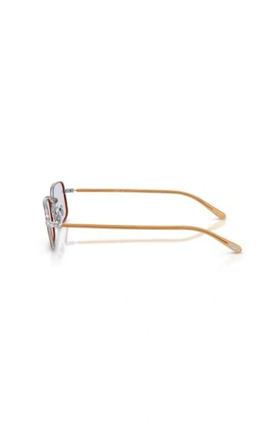 Oliver Peoples 49mm Rectangle Optical Glasses In Brown