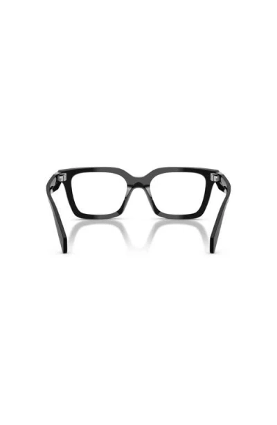 Prada 52mm Irregular Optical Glasses In Black