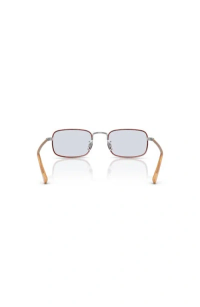 Oliver Peoples 49mm Rectangle Optical Glasses In Brown