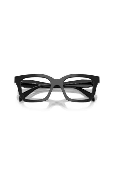 Prada 52mm Irregular Optical Glasses In Black