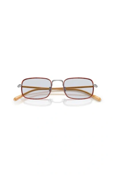 Oliver Peoples 49mm Rectangle Optical Glasses In Brown