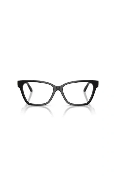 Versace 53mm Cat Eye Optical Glasses In Black