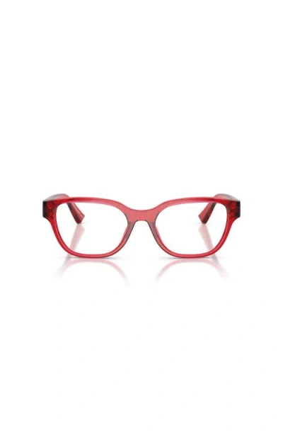 Armani Exchange 53mm Cat Eye Optical Glasses In Red