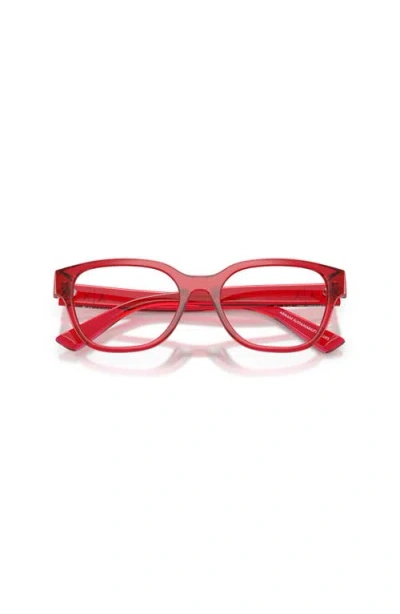 Armani Exchange 53mm Cat Eye Optical Glasses In Red