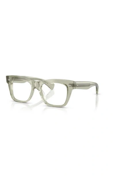 Oliver Peoples 51mm Rectangle Optical Glasses In Gray
