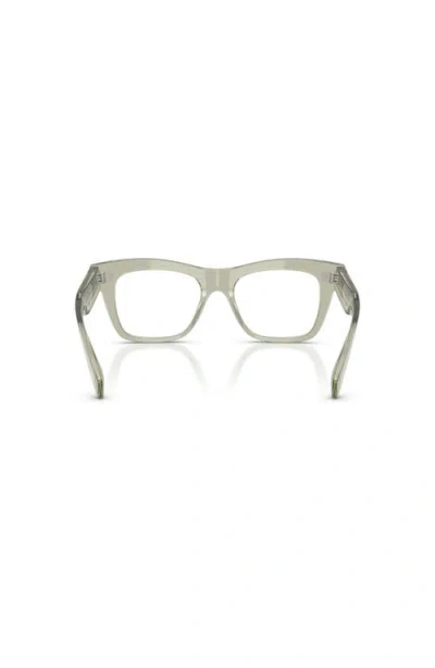 Oliver Peoples 51mm Rectangle Optical Glasses In Gray