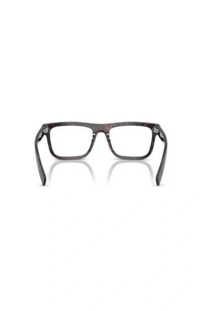 Prada 55mm Rectangle Optical Glasses In Brown
