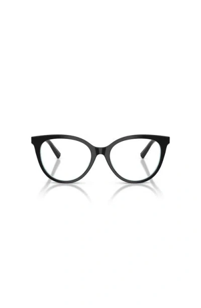 Tiffany & Co . 53mm Cat Eye Optical Glasses In Black
