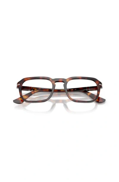 Persol 54mm Square Optical Glasses In Brown