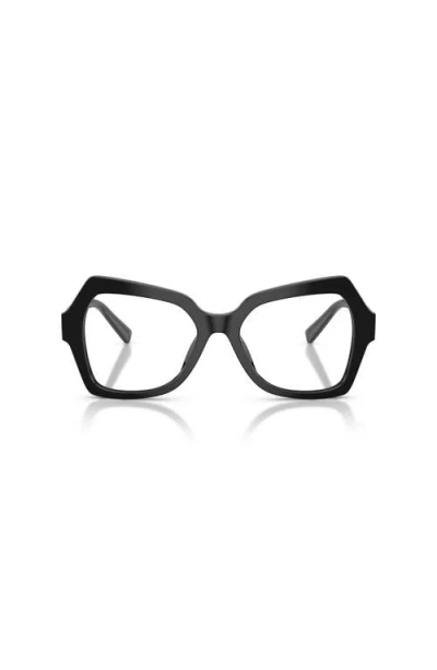 Dolce & Gabbana Dolce&gabbana 52mm Butterfly Optical Glasses In Black