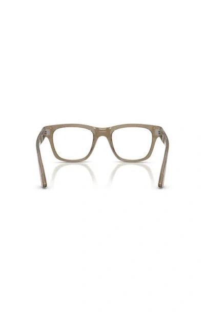 Persol 53mm Square Optical Glasses In Brown
