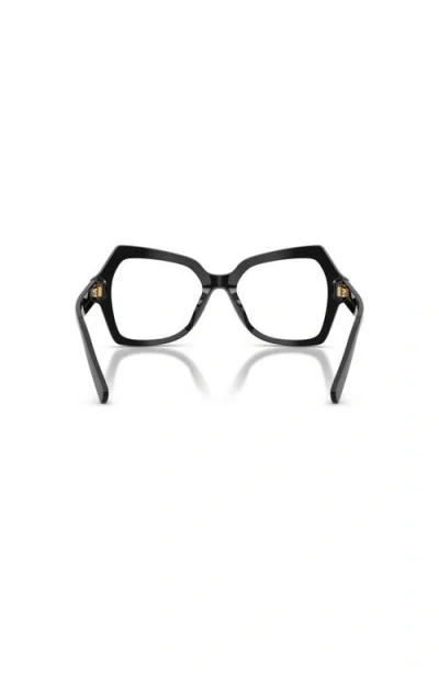 Dolce & Gabbana Dolce&gabbana 52mm Butterfly Optical Glasses In Black