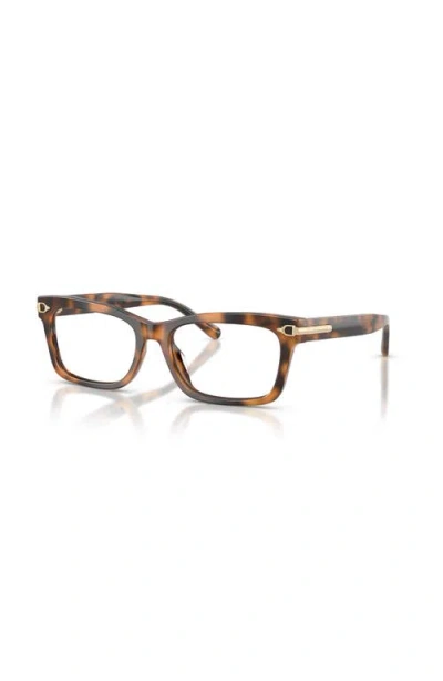 Ralph Lauren 55mm Rectangle Optical Glasses In Brown