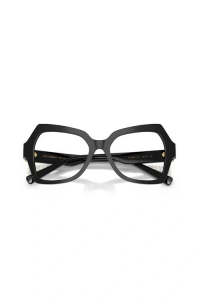 Dolce & Gabbana Dolce&gabbana 52mm Butterfly Optical Glasses In Black