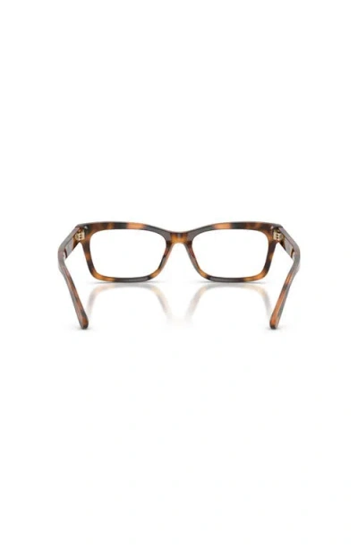 Ralph Lauren 55mm Rectangle Optical Glasses In Brown