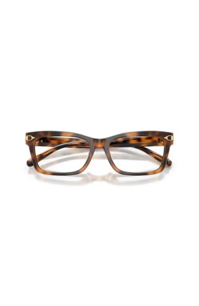 Ralph Lauren 55mm Rectangle Optical Glasses In Brown