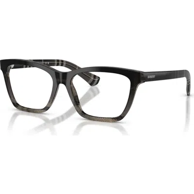 Burberry 54mm Rectangle Optical Glasses In Gray