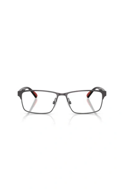 Polo Ralph Lauren 58mm Rectangle Optical Glasses In Gray