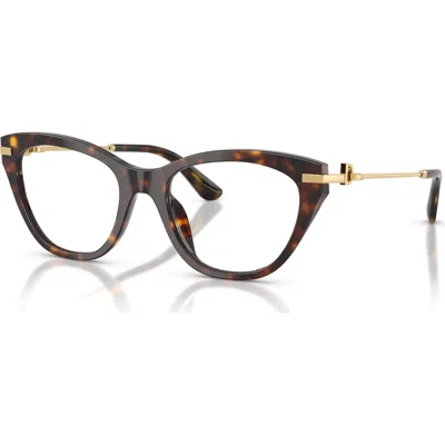 Dolce & Gabbana Dolce&gabbana 51mm Butterfly Optical Glasses In Brown