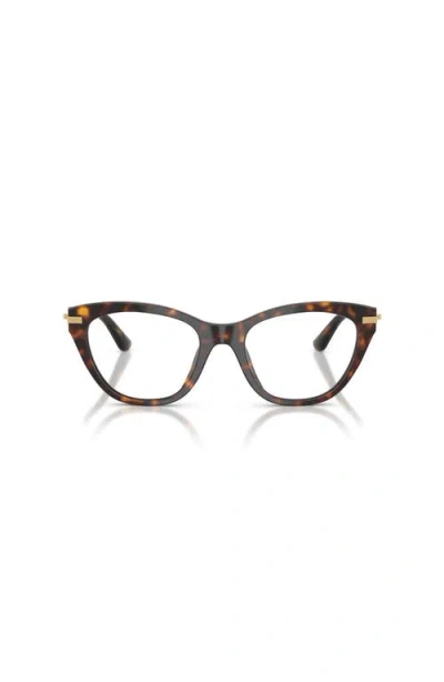 Dolce & Gabbana Dolce&gabbana 51mm Butterfly Optical Glasses In Brown