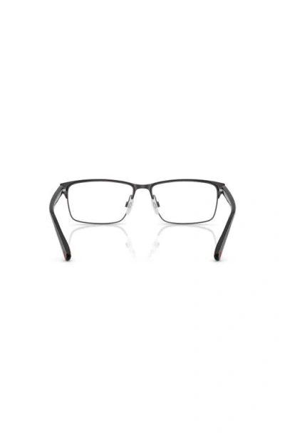 Polo Ralph Lauren 58mm Rectangle Optical Glasses In Gray