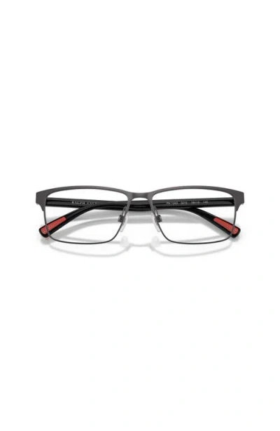 Polo Ralph Lauren 58mm Rectangle Optical Glasses In Gray