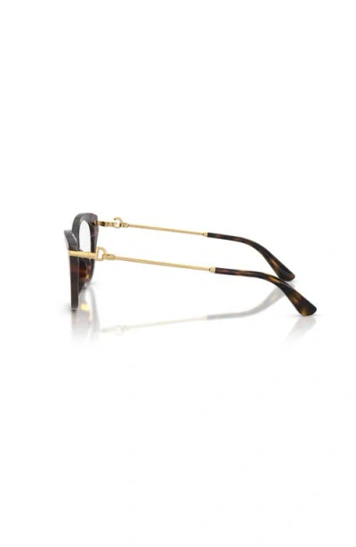 Dolce & Gabbana Dolce&gabbana 51mm Butterfly Optical Glasses In Brown