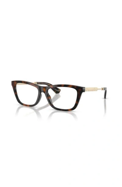 Burberry 52mm Rectangle Optical Glasses In Brown