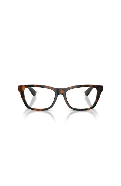 Burberry 52mm Rectangle Optical Glasses In Brown