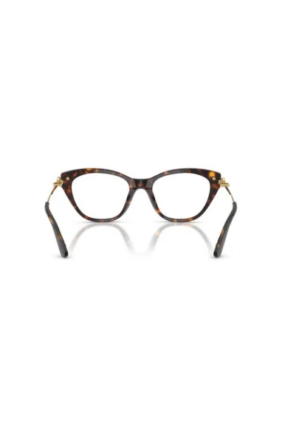 Dolce & Gabbana Dolce&gabbana 51mm Butterfly Optical Glasses In Brown