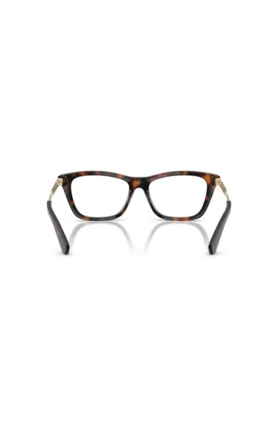 Burberry 52mm Rectangle Optical Glasses In Brown