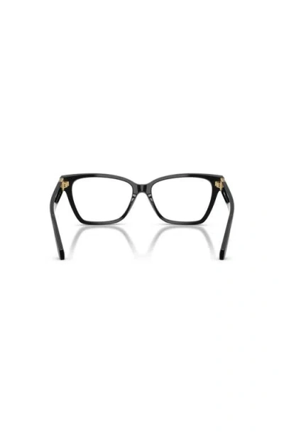 Versace 55mm Cat Eye Optical Glasses In Black