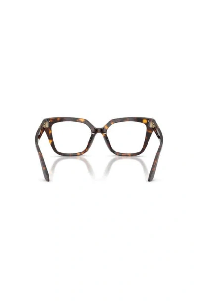 Emporio Armani 52mm Cat Eye Optical Glasses In Brown