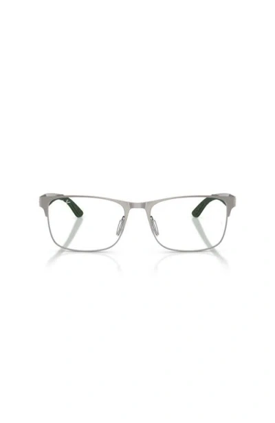 Ray Ban Ray-ban 57mm Rectangle Optical Glasses In Silver