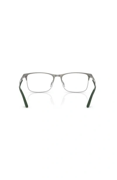 Ray Ban Ray-ban 57mm Rectangle Optical Glasses In Silver