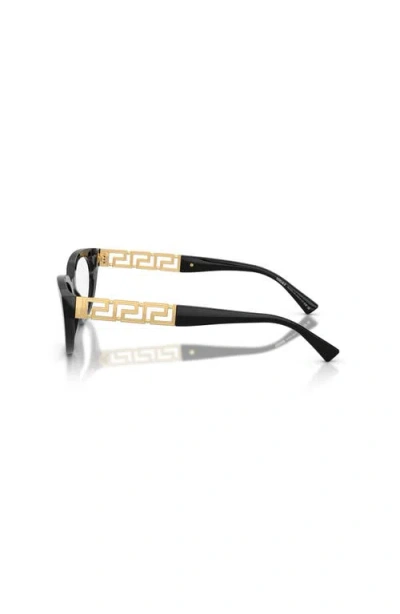 Versace 54mm Cat Eye Optical Glasses In Brown