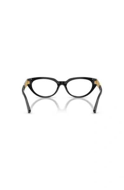 Versace 54mm Cat Eye Optical Glasses In Brown
