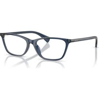 Ralph 55mm Rectangle Optical Glasses In Brown