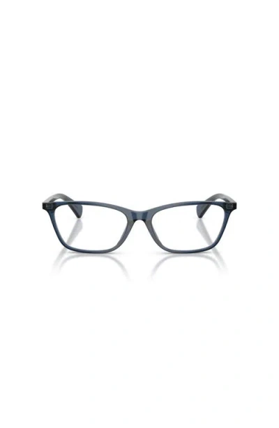 Ralph 55mm Rectangle Optical Glasses In Brown