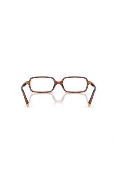Miu Miu 53mm Rectangle Optical Glasses In Brown