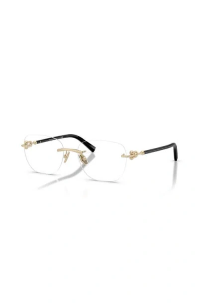 Tiffany & Co . 54mm Square Optical Glasses In Brown