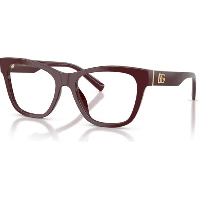 Dolce & Gabbana Dolce&gabbana 53mm Square Optical Glasses In Brown