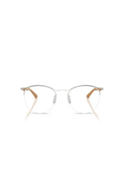 Ray Ban Ray-ban 50mm Round Optical Glasses In Brown