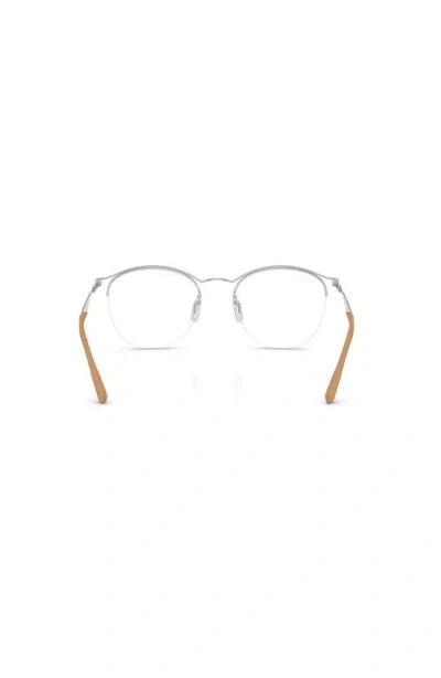 Ray Ban Ray-ban 50mm Round Optical Glasses In Brown