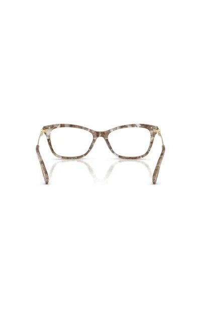 Tory Burch 53mm Square Optical Glasses In Brown