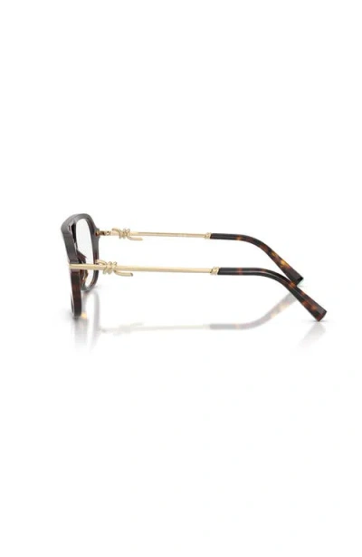 Tiffany & Co . 56mm Pilot Optical Glasses In Brown