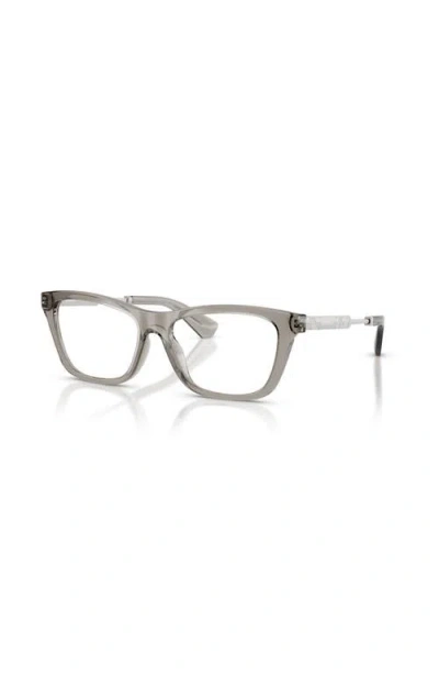 Burberry 54mm Rectangle Optical Glasses In Gray