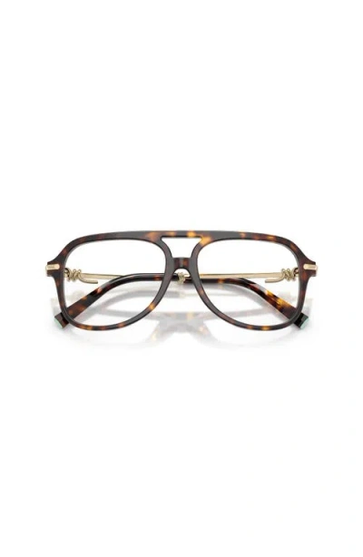 Tiffany & Co . 56mm Pilot Optical Glasses In Brown