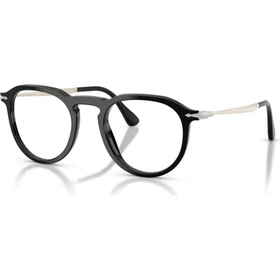 Persol 51mm Rectangle Optical Glasses In Black